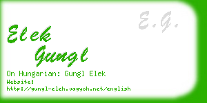 elek gungl business card